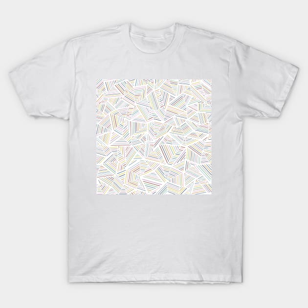 Abstraction Linear Rainbow T-Shirt by ProjectM